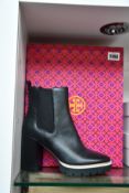 A pair of as new Tory Burch Miller 100mm Lug Sole Bootie (US 9.5).