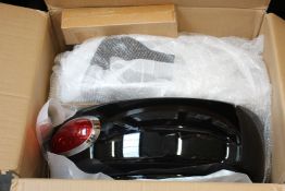 A Motea Motorcycle Sidecase Set in black.