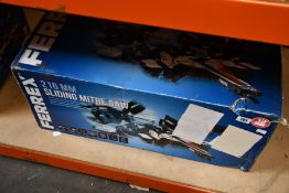 A boxed as new Ferrex Sliding Mitre Saw 91794 (2000W, 216mm).