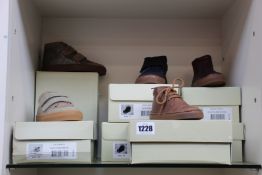 Seven pairs of children's assorted as new Petit Nord footwear.