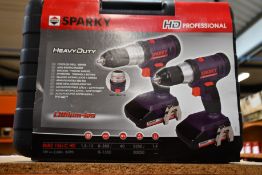 Three boxes of as new Sparky professional heavy duty drills (One drill per box).