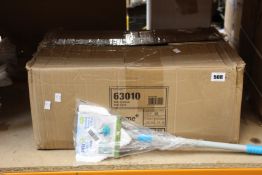 A large quantity of as new DLUX Pro Kleen microfibre bathroom and kitchen mops.