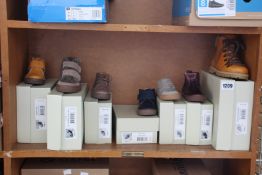 Seven pairs of children's assorted as new Petit Nord footwear.