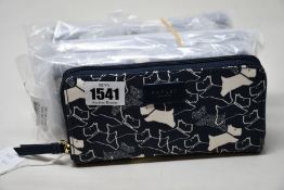 Four as new Radley London Texture Dog purses (RRP £49 each).