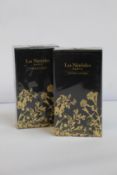 Two boxed as new Les Nereides Patchouli Antique eau de parfum (100ml bottles).