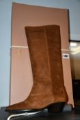 A pair of as new Royal Republiq Hunter suede high boots (EU 39).