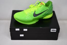 A pair of as new Nike Kobe VI Protro Grinch in green apple/black-volt crimson (UK 11).