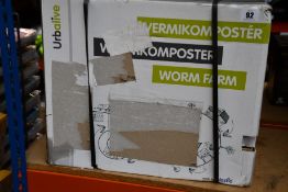 A boxed as new Plastia Urbalive Worm Farm in light anthracite.