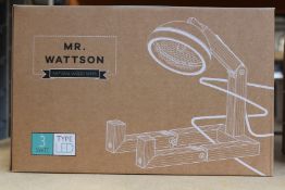 A boxed as new Piffany Copenhagen Mr. Wattson Table Lamp - Red Dream.