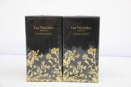 Two boxed as new Les Nereides Patchouli Antique eau de parfum (100ml bottles).