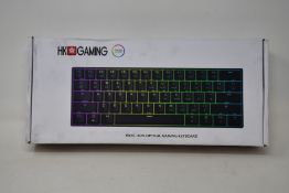 Six boxed as new HK Gaming Mechanical gaming keyboards (GK61).