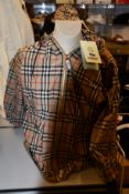 A women's as new Burberry Binham vintage check recycled polyester hooded jacket (EU 40 - RRP £890).