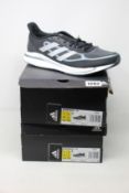 Two pairs of as new Adidas Supernova + M trainers (UK 8.5).