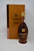 A bottle of Glenmorangie Highland single malt scotch whisky with wooden box (Grand Vintage Malt