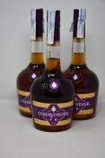 Five bottles of Courvoisier V.S cognac (700ml) (Over 18s only).