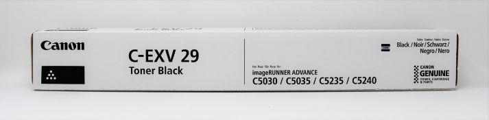 Six boxed as new Canon C-EXV29 Black Toner Cartridges (P?N: 2790B002AB).