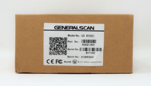 A boxed as new Generalscan GS-R3521 Ring-type Bluetooth 2D Imager Barcode Scanner.