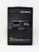 A boxed as new AverMedia Live Streamer Cam 313 (M/N: PW313) (Box sealed).