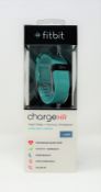 Twenty two boxed as new Fitbit Charge HR Heart Rate and Activity Trackers in Teal (Size Large) (