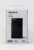 Five boxed as new Sony ICF-P26 Portable AM/FM Radios.