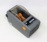 A pre-owned Zebra ZD410 USB Ethernet Thermal Label Printer (Power supply included).