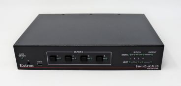 A boxed as new Extron SW-HD-4K-PLUS Four Input 4K/60 HDMI Switcher (P/N: 60-1604-01) (Box opened,