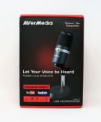 A boxed as new AverMedia USB Microphone (M/N: AM310) (Box sealed).