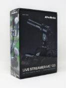 A boxed as new AverMedia Live Streamer Microphone (M/N: AM133) (Box sealed).