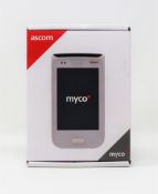 A boxed as new Ascom Myco 2 WiFi DECT Smartphone (Box opened. No battery included).