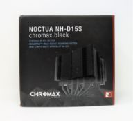 A boxed as new Noctua NH-D15S high compatibility CPU cooler in chromax black (outer box damaged).