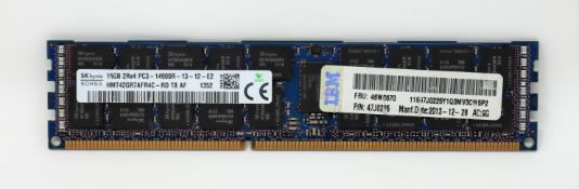 Four pre-owned IBM 16GB 2Rx4 PC314900R server memory modules (64GB total) (untested).