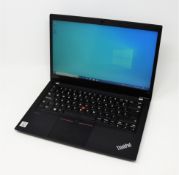 A pre-owned boxed Lenovo ThinkPad T14 (Gen 1) laptop with 14