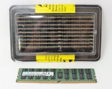 A tray of ten Samsung 16GB 2Rx4 PC4-2133P server RAM modules (160GB total) (untested) (possibly