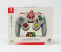 Four boxed as new PowerA Nintendo Game Cube Style Wired Controllers for Nintendo Switch in Mario