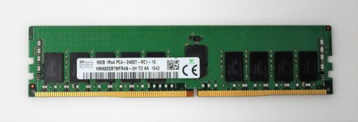 Four pre-owned SK hynix 16GB 1Rx4 PC4-2400T server RAM modules (64GB total) (untested).