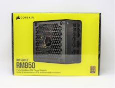 A boxed as new Corsair RM Series RM850 80 Plus Gold Modular ATX Power Supply (Box sealed).