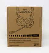 A boxed as new Jabra Evolve 65 MS Stereo Headset (P/N: 6599-823-309).