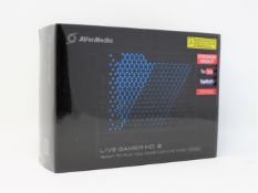A boxed as new AVerMedia Live Gamer HD 2 1080p Video Gaming PCIe Capture Card (M/N: GC570) (Box