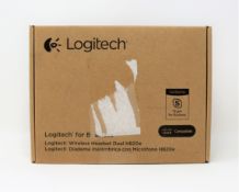 A boxed as new Logitech H820e Wireless Stereo Headset (P/N: 981-000517) (Box sealed, some damage