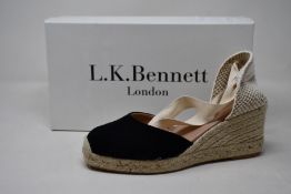 A pair of as new L.K. Bennett Maureene espadrille wedges (EU 38 - RRP £149).