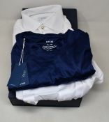 An as new Eton slim fit white shirt (40/15.75) and Jersey T-shirt (3XL).