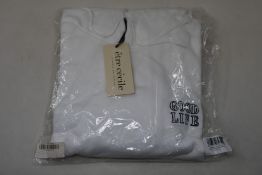 An as new Etre Cecile Good Life Aurelia hoodie in white (XS - RRP £125).