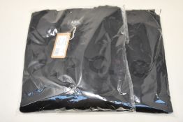 Two as new A.P.C. VPC logo sweatshirts in black (S).