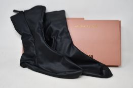 Two pairs of as new Wolford x Amina Muaddi vegan leather socks (L - RRP £184).