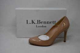 A pair of as new L.K. Bennett Stila patent shoes (EU 38 - RRP £229).