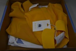 An as new Racil Alaya evening slip dress with matching shirt in sun (S - RRP £338).