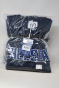 Three as new Official Chelsea F.C. wordmark's sweatshirt in navy (All XXXL - RRP £50 each).