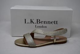 A pair of as new L.K.Bennett Rachel gold rope sandals (EU 40 - RRP £199).