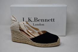 A pair of as new L.K. Bennett Maureene espadrille wedges (EU 39 - RRP £149).