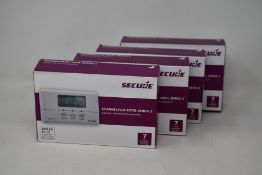 Four Secure H37XL Channel Plus Programmer Thermostats Series 2.